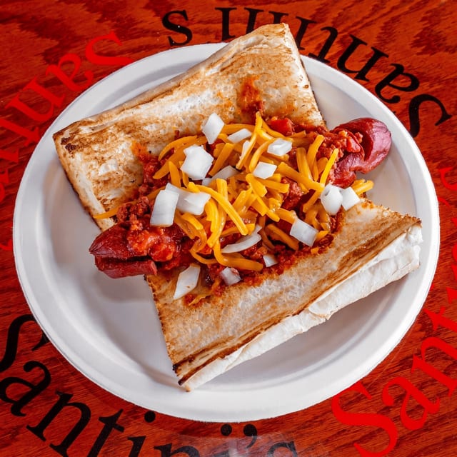 Santini's Chili Dog.