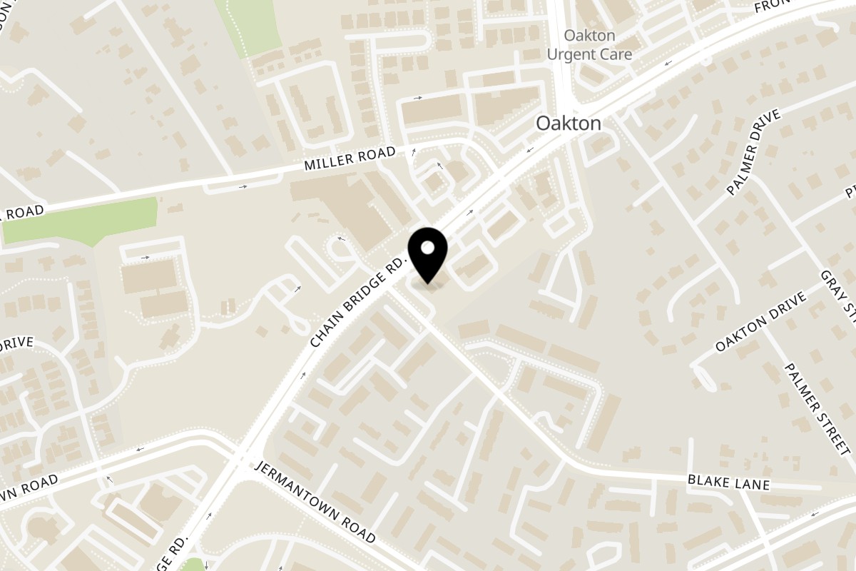 Map showing the location of Santini's New York Style Deli Oakton on 2975 Chain Bridge Rd in Oakton